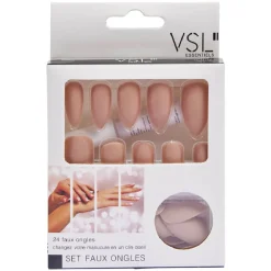 Hot Gifi Kit faux ongles couleur mat marron x24