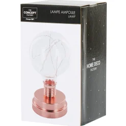 Gifi Lampe ampoule transparent et cuivre