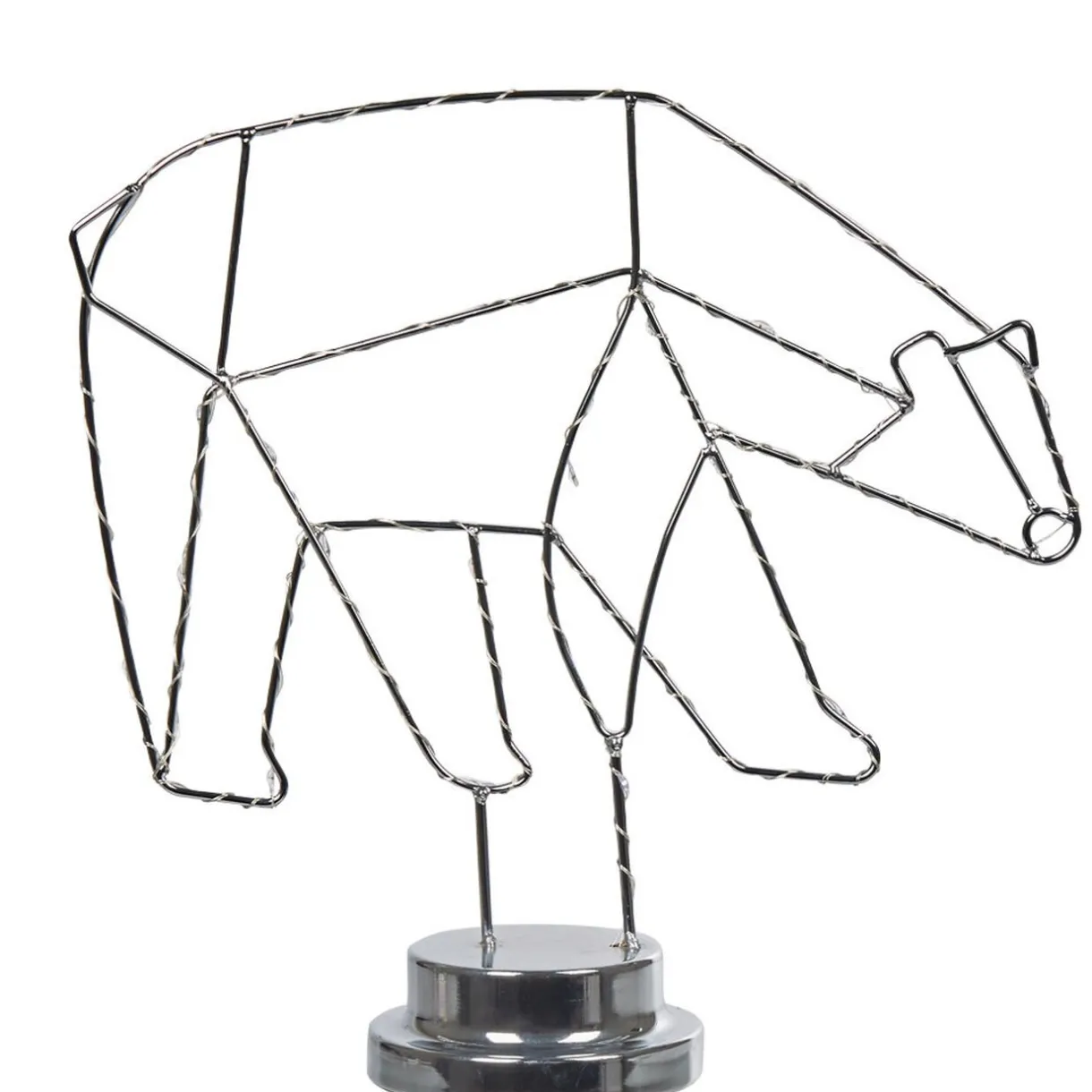 Best Gifi Lampe déco torsadé banquise forme ours fer