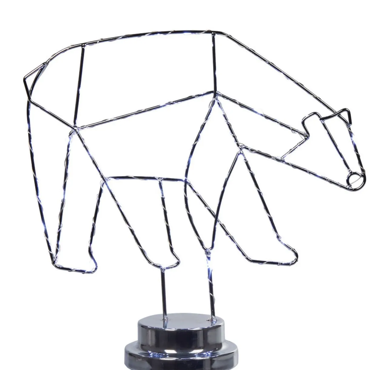 Best Gifi Lampe déco torsadé banquise forme ours fer