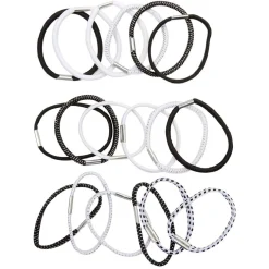 Online Gifi Élastique latex x18 assortis noir et blanc