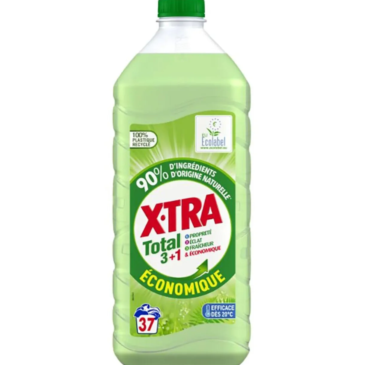 Entretien Du Linge|Gifi Lessive liquide X-TRA Total 3+1 économique - 37 lavages (1,85ml)