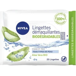 Online Gifi Lingette nettoyante Nivea Aloe Vera visage et yeux x25