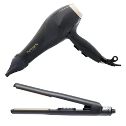 New Gifi Lisseur et sèche cheveux en plastique noir