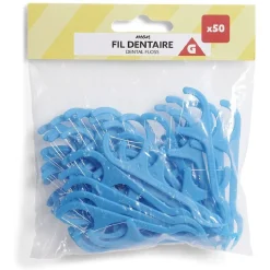 New Gifi Lot 50 bâtons de fil dentaire avec manche ergonomique