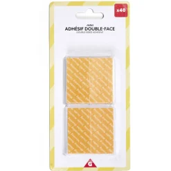 Online Gifi Lot de 40 adhésifs double face multiusage 2,5x2,5cm