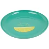 Lot de 4 assiettes à dessert bleu Ananas Summer smile^Gifi Sale