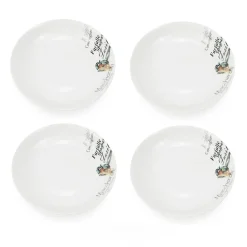 Lot de 4 assiettes à pâtes en porcelaine^Gifi Outlet