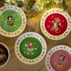 Lot de 4 assiettes dessert Disney Mickey porcelaine Ø19cm^Gifi Online