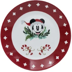 Lot de 4 assiettes dessert Disney Mickey porcelaine Ø19cm^Gifi Online