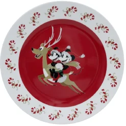 Lot de 4 assiettes dessert Disney Mickey porcelaine Ø19cm^Gifi Online