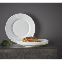 Lot de 6 assiettes plates Luminarc Opal Cadix^Gifi Discount