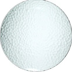 Lot de 4 assiettes plates rondes en plastique effet martelé^Gifi Sale