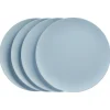 Lot de 4 assiettes plates en bambou bleu^Gifi Sale
