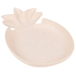 Lot de 3 assiettes plates en plastique forme ananas^Gifi Discount