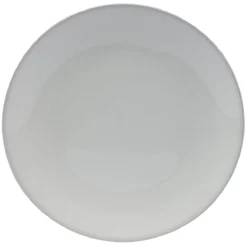 Lot de 4 assiettes plates rondes porcelaine blanche avec liseré coloré^Gifi Outlet