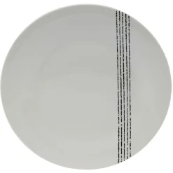 Lot de 4 assiettes plates rondes Bistrot porcelaine blanche^Gifi Hot