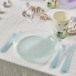 Lot de 4 assiettes pour enfant Ø18,5cm plastique coloré^Gifi Outlet