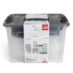 Lot de 25 boîtes alimentaires 150ml à 11L^Gifi New