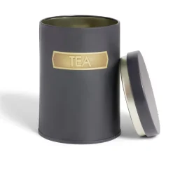 Lot de 3 boîtes alimentaires acier noir et doré Ø9xH12cm^Gifi Discount