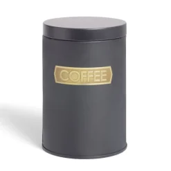 Lot de 3 boîtes alimentaires acier noir et doré Ø9xH12cm^Gifi Discount