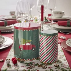 Lot de 3 boîtes alimentaires en métal décor Noël 3 tailles^Gifi Sale
