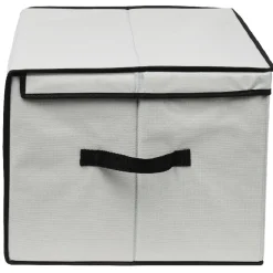 Rangement|Gifi Lot de 2 boîtes de rangement avec 2 housses sous-vide gris