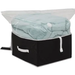 Rangement|Gifi Lot de 2 boîtes de rangement avec 2 housses sous-vide noir