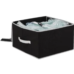 Rangement|Gifi Lot de 2 boîtes de rangement avec 2 housses sous-vide noir