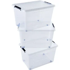 Rangement|Gifi Lot de 3 boîtes de rangement 60 litres