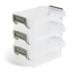 Rangement|Gifi Lot de 8 boîtes de rangement 3 tailles plastique transparent - 2 modèles
