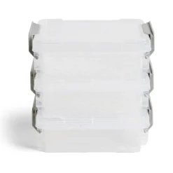 Rangement|Gifi Lot de 8 boîtes de rangement 3 tailles plastique transparent - 2 modèles