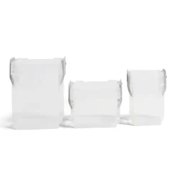 Rangement|Gifi Lot de 8 boîtes de rangement 3 tailles plastique transparent - 2 modèles