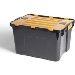 Rangement|Gifi Lot de 2 box bricolage 34L plastique orange 49xH28x36cm
