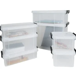 Rangement|Gifi Lot de 7 box de rangements transparents multiple tailles