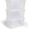 Rangement|Gifi Lot de 3 box 43L plastique transparent 56x39,5x35,5cm