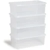 Rangement|Gifi Lot de 4 box 11L plastique transparent