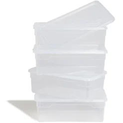 Rangement|Gifi Lot de 4 box 11L plastique transparent