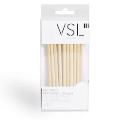 Clearance Gifi Lot de 10 bâtonnets repousse-cuticules en bambou
