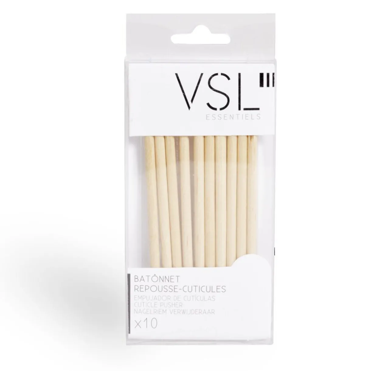 Clearance Gifi Lot de 10 bâtonnets repousse-cuticules en bambou