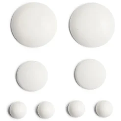Clearance Gifi Lot de 8 butées adhésives plastique blanc