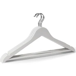 Rangement|Gifi Lot de 5 cintres en bois et métal 44,5x23cm - 4 coloris