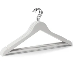 Rangement|Gifi Lot de 5 cintres en bois et métal 44,5x23cm - 4 coloris