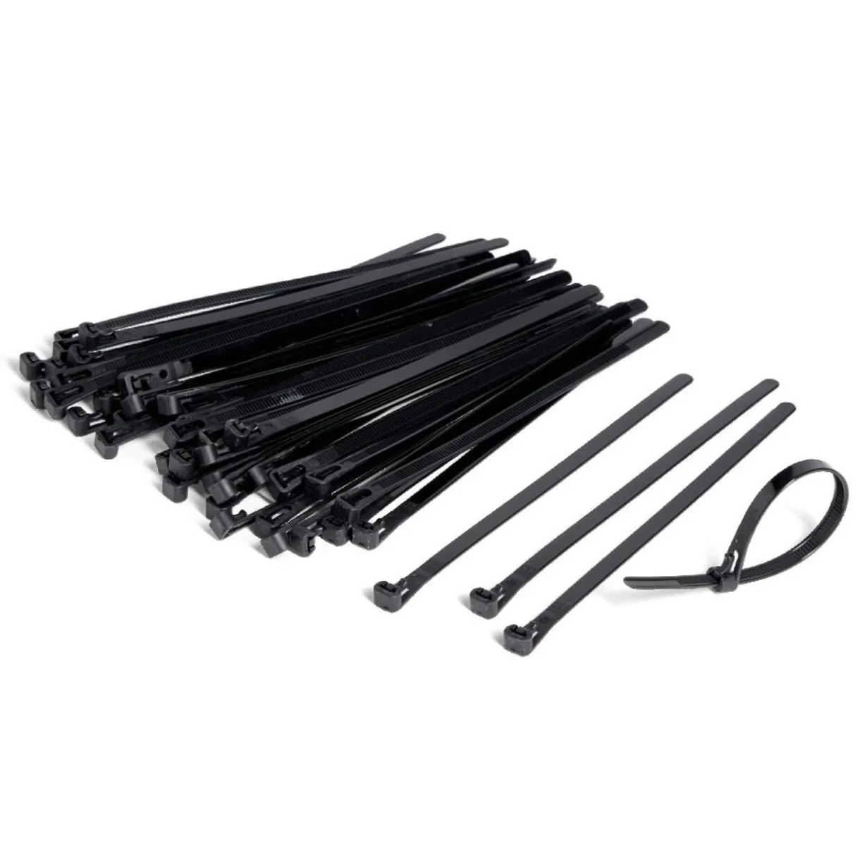 Hot Gifi Lot de 50 colliers de serrage en polyamide noir
