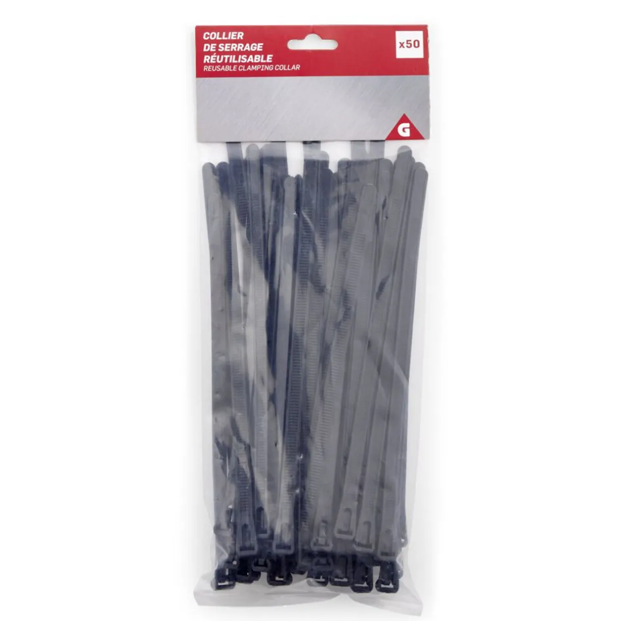 Hot Gifi Lot de 50 colliers de serrage en polyamide noir