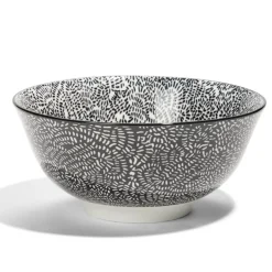 Lot de 4 coupelles 300ml porcelaine Ø15cm noir et blanc^Gifi Outlet