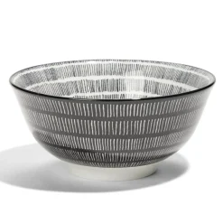 Lot de 4 coupelles 300ml porcelaine Ø15cm noir et blanc^Gifi Outlet