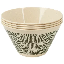 Lot de 4 coupelles motif géométrique noir et beige^Gifi Online