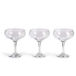 Lot de 3 coupes de champagne en verre 27cl^Gifi New