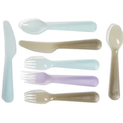 Lot de 12 couverts pour enfant plastique coloré^Gifi Clearance